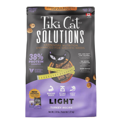Tiki Cat Solutions Light Turkey Dry Cat Food 2.8lb - Poudre Pet & Feed Supply